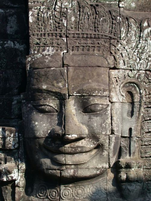 Angkor Wat, Statula, Kambodža, Šypsena, Šventykla, Senovės, Budizmas, Angkor, Religija, Architektūra, Buda, Akmuo, Sugadinti, Kultūra, Skulptūra, Khmer, Turizmas, Orientyras, Budistinis, Religinis, Veidas, Istorinis, Hinduizmas, Unesco