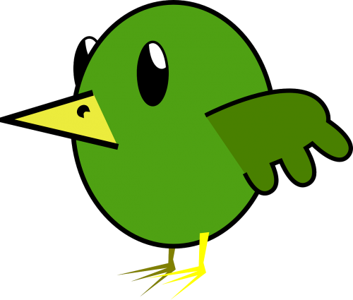 Gyvūnas, Paukštis, Žalias, Snapas, Twitter, Čivināšana, Paprastas, Nemokama Vektorinė Grafika