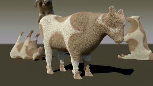 Gyvūnas, Karvė, Karvės, Ruda, Galvijai, Žinduolis, Juokinga, Atvaizdavimas, 3D