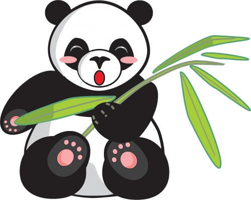 Gyvūnas, Asian, Bambukas, Animacinis Filmas, Kinija, Kinai, Komiksas, Panda, Nemokama Vektorinė Grafika