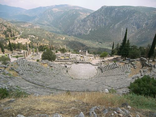 Senovė, Teatras, Delphi, Peleponnes, Graikija, Senovės Laikai, Sugadinti