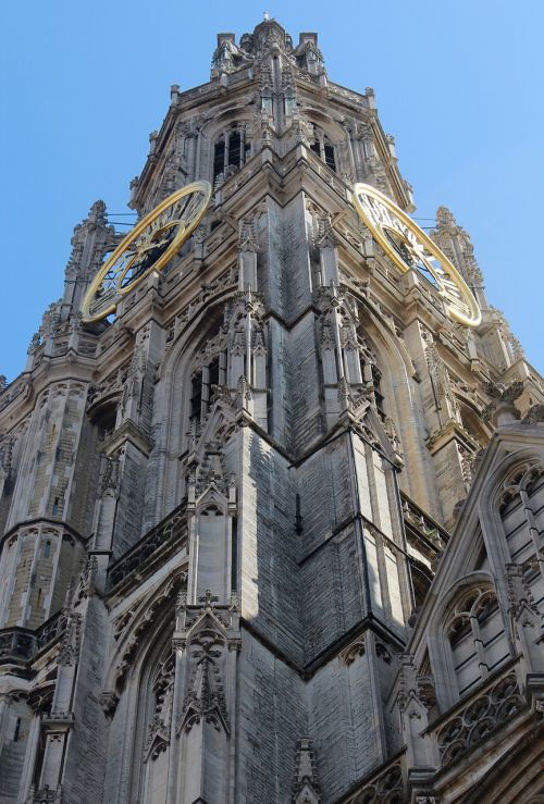 Antverpenas, Katedra, Bokštas, Belgija, Religija, Bažnyčia, Šventykla, Varpinė, Perspektyva, Statyba, Architektūra