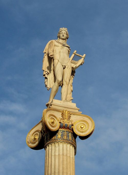 Apolonas, Apolono Stulpelis, Statula, Atėnas, Graikų Dievas