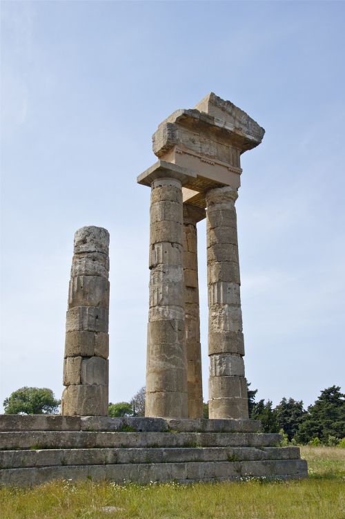 Apolono Šventykla, Akropolis, Rhodes, Griuvėsiai, Graikija, Senovės, Architektūra, Europa, Kultūra, Istorinis