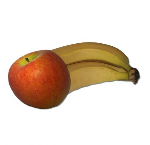 Obuolys, Bananas, Vaisiai, Vaisių Dubuo, Sveikas, Raudona, Geltona, Valgyti, Maistas