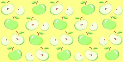 Obuoliai, Obuolys, Modelis, Vektorius, Žalias, Geltona, Fonas, Tekstūra, Vaisiai, Nemokama Vektorinė Grafika