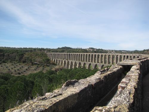 Akvedukas, Tiltas, Istorinis, Senas, Tomaras, Portugal