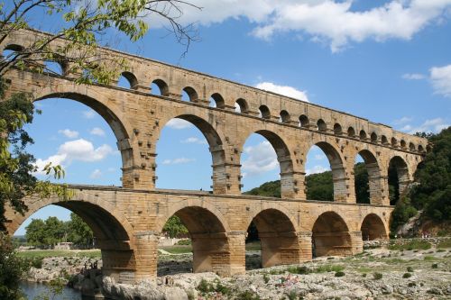 Akvedukas, Vanduo, Akmenys, Atostogos, Tiltas, Architektūra, France, Senas Tiltas, Provence