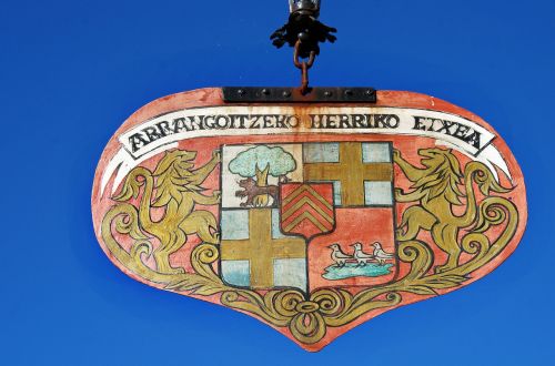 Arcangues, Basses-Pyrénées, Baskų Kraštas, Emblema, Miesto Rotušė, Herbas
