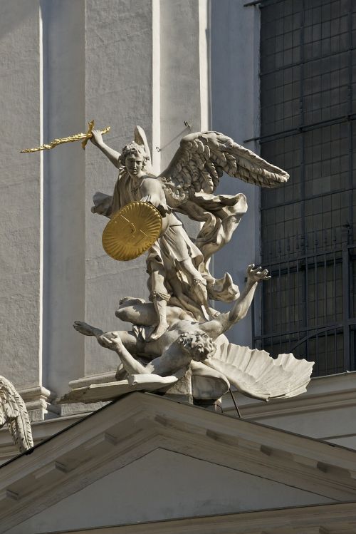 Archangelas,  Michaelis,  Vienna,  Bažnyčia,  Statula,  Skulptūra,  Krikščionybė,  Senovės