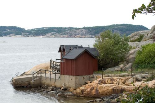 Archipelagas, Namas, Tiltas, Vakarinėje Pakrantėje, Švedija, Jūra