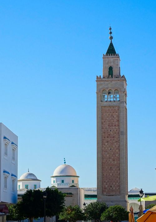 Architektūra, Minaretas, Kupolas, Mečetė, Tunisas, Tunisas, La Marsa