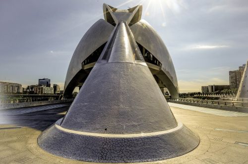 Architektūra, Santiago Calatrava, Miestas, Turizmas, Ispanija, Valensija, Meno Miestas, Valence, Pastatas, Šviesa, Naktis, Rūmų Karalienė Sofia, Apšvietimas