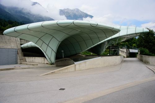 Architektūra, Šiuolaikiška, Zaha Hadid, Baderburgbahn Bėgių Kelias, Kalnų Stotis, Pastatas, Fasadas, Stogas, Innsbruck, Tyrol