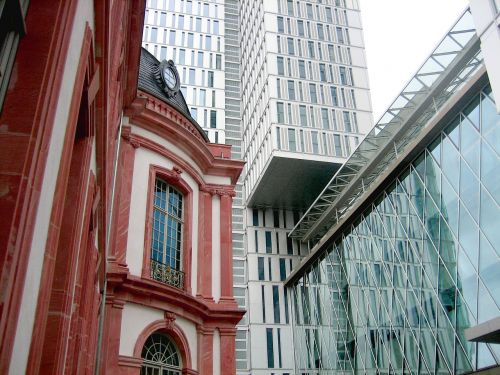 Architektūra, Frankfurtas, Šiuolaikiška, Dangoraižis