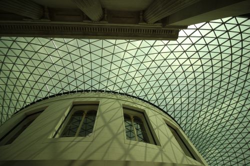 Architektūra, Britų Muziejus, Lubos, Statyba, Vitražas, Londonas