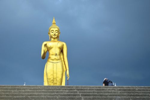 Architektūra, Asija, Asian, Tikėk, Buda, Budistinis, Kultūra, Auksas, Auksinis, Auksinė Statula, Statula, Tajų, Tailandas
