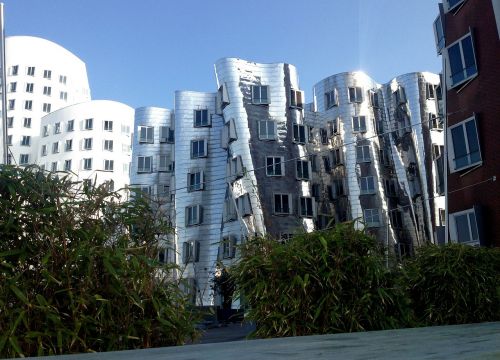 Architektūra, Pastatas, Fasadas, Diuseldorfas, Vokietija, Frank Gehry
