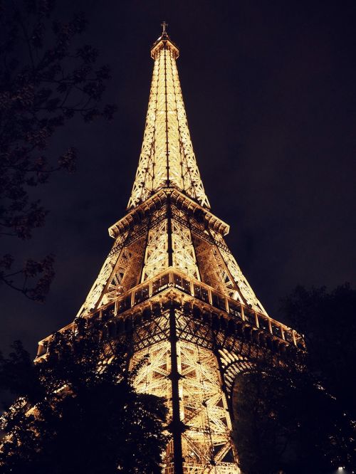 Architektūra,  Kelionė,  Paris,  Eifelio Bokštas,  France,  Atvirukas,  Gražus Vaizdas,  Lankytinos Vietos,  Naktis,  Be Honoraro Mokesčio