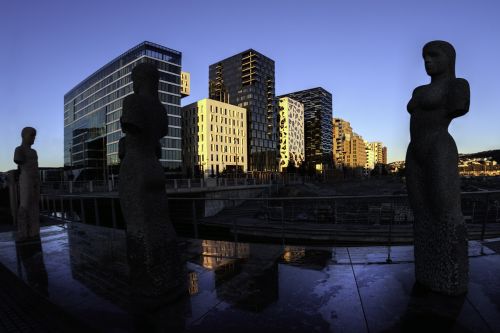 Architektūra,  Dangoraižis,  Miestas,  Panorama,  Statula,  Brūkšninis Kodas,  Oslo,  Norvegija,  Be Honoraro Mokesčio