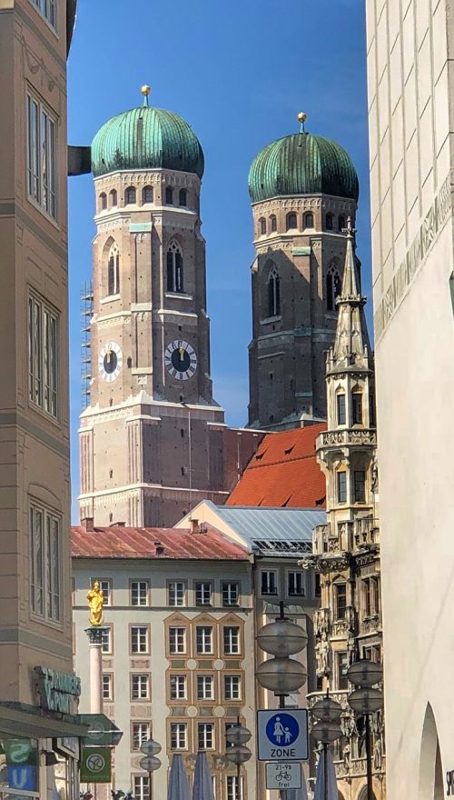 Architektūra,  Miestas,  Kelionė,  Pastatas,  Senas,  Kelias,  Munich Miestas,  Frauenkirche,  Turizmas,  Be Honoraro Mokesčio