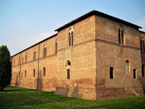 Architektūra,  Metai,  Gotika,  Palazzo,  Statyba,  Pilis,  Dvaro,  Tvirtovė,  Istorinis Pastatas,  Dangus,  Paminklas,  Pandino,  Prato,  Sforzesco,  Viduramžiai,  Viduramžių Bokštas,  Italija,  Lombardija,  Įtvirtinimas