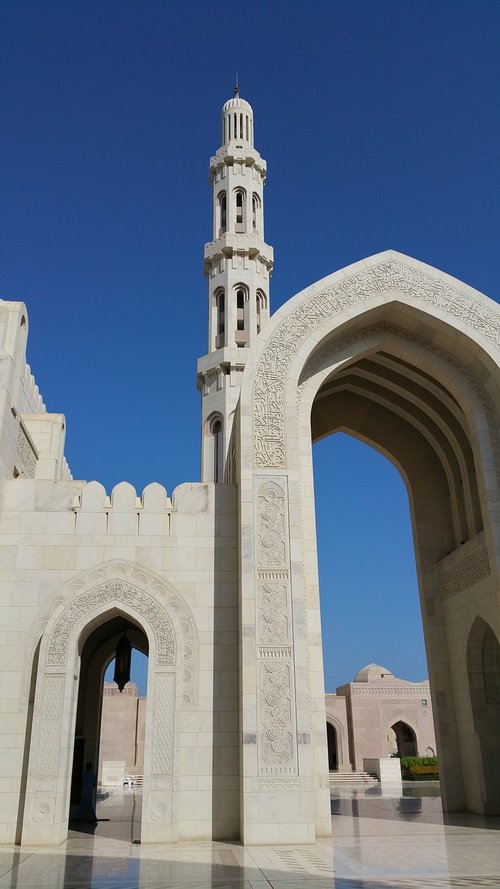 Architektūra,  Religija,  Kelionė,  Dangus,  Muscat Mečetė