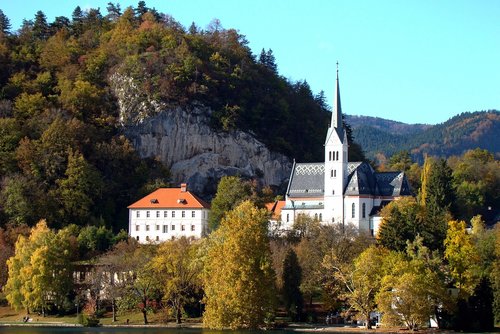 Architektūra,  Medis,  Bažnyčia,  Bled,  Slovėnija
