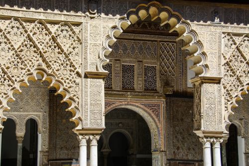 Architektūra, Maurų, Islamic, Ispanija, Sevilija, Alkazaras