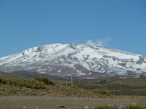 Argentina, Vulkanas, Copahue, Andes, Sniegas, Garai, Patagonia