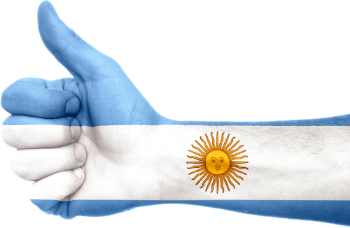 Argentina, Vėliava, Ranka, Nykščiai Aukštyn, Patriotinis, Patriotizmas, Argentinos, Simbolis, Ženklas