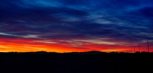 Arizona,  Saulėtekis,  Dykuma,  Debesys,  Panorama,  Arizonos Saulėtekio Panorama