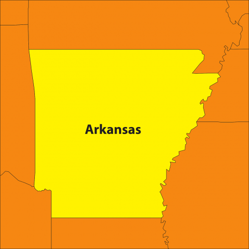 Arkansas, Žemėlapis, Geografija, Valstybė, United, Valstijos, Amerikietis, Nemokama Vektorinė Grafika