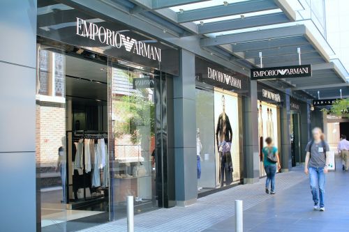 Armani Parduotuvė, Dizaino Boutique, Perth, Australia, Prabanga, Architektūra, Gatvė, Parduotuvės