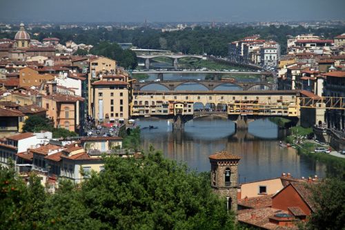 Arno Upė, Ponte Vecchio, Florencija, Ponte, Tiltas, Žinomas, Italy