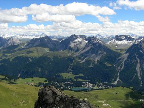 Arosa, Šveicarija, Kalnas, Dangus, Kalnai, Debesys