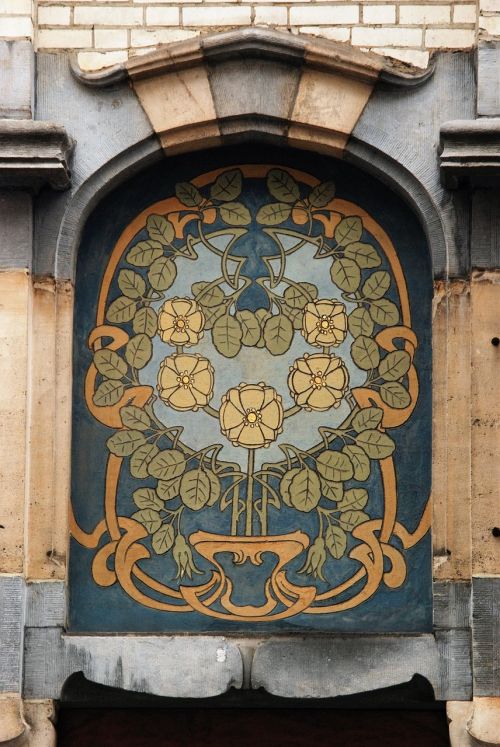 Art Nouveau, Nouveau, Fasadas, Susiduria Su Plyta, Menas, Meno Judėjimas, Briuselis, Belgija, Lankas