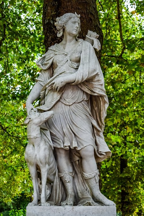 Artemis,  Diana,  Skulptūra,  Statula,  Parkas,  Deivė,  Hunter,  Briuselyje,  Belgija