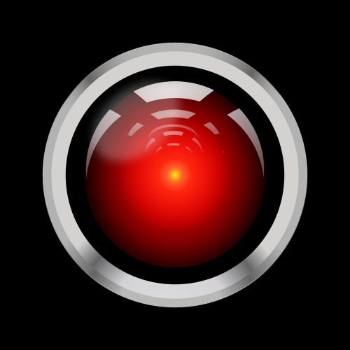 Dirbtinis Intelektas, Hal 9000 Kompiuteris, Erdvės Odizė, Filmas, Ai, Akis, Raudona, Blizgus, Nemokama Vektorinė Grafika