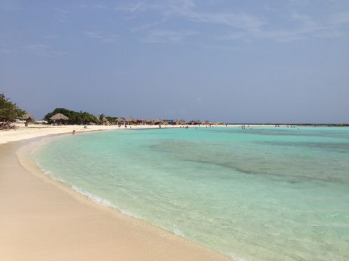 Aruba, Baby Beach, Įlanka, Sala, Karibai, Jūra