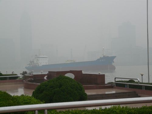 Asija, Kinija, Šanchajus, Smogas, Oro Tarša, Architektūra, Laivas, Upė