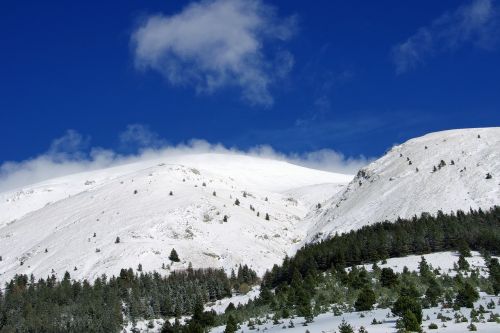 Assergi, Laquila, Abruzzo, Italy, Abruzzo Nacionalinis Parkas, Abruzzo Nacionalinis Parkas, Gran Sasso, Apennines, Kalnas, Kraštovaizdis, Sniegas, Žiema, Rūkas, Žiemos Peizažas, Kalnai