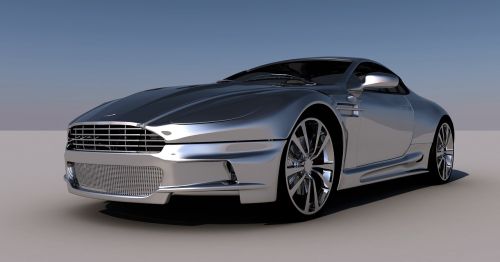 Aston, Martinas, Sportinė Mašina, Automatinis, Automobilis, Metalinis, Saulės Atspindžiai, 3D, 3D Modelis, 3D Vizualizacija, Atvaizdavimas, Aston Martin, Britų Automobiliai