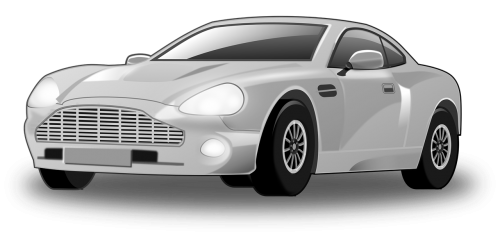 Aston Martin, Automobilis, Sidabrinis Automobilis, Sportinė Mašina, Nemokama Vektorinė Grafika