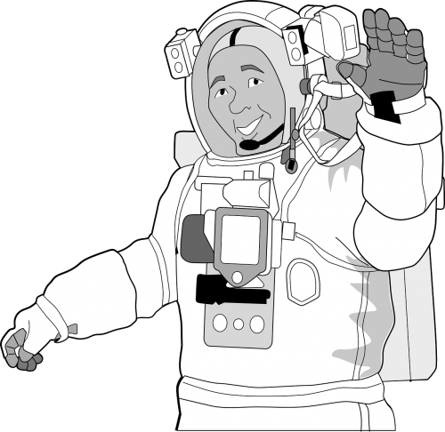 Astronautas, Nasa, Vyras, Erdvė, Kosmoso Kostiumas, Kosmoso Eismas, Nemokama Vektorinė Grafika