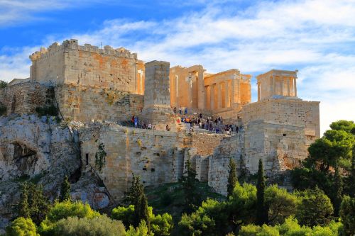 Athena, Akropolis, Senovės, Plokštė, Graikija, Etapas