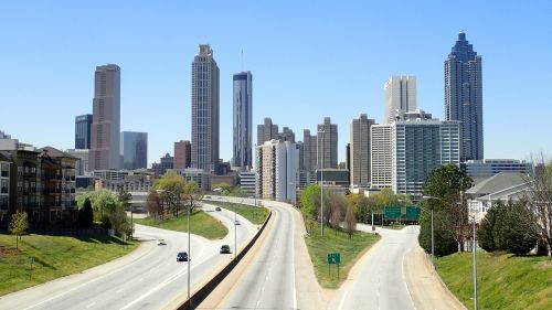 Atlanta, Miestas, Kelio, Greitkelis, Dangoraižiai, Miesto Panorama, Pastatai, Miesto