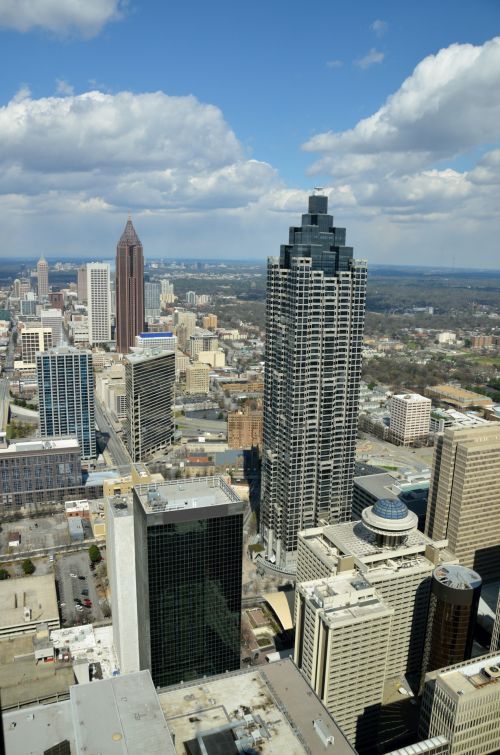 Atlanta,  Gruzija,  Antena & Nbsp,  Peržiūra,  Miesto Panorama,  Pastatai,  Turizmas,  Atlanta Georgia Cityscape