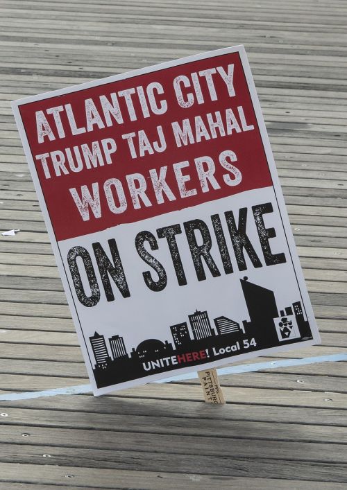 Atlanto Miestas, Naujasis Džersis, Taj Mahal, Trumpas, Streikuoti, Protestas, Darbuotojai, Darbo Užmokestis