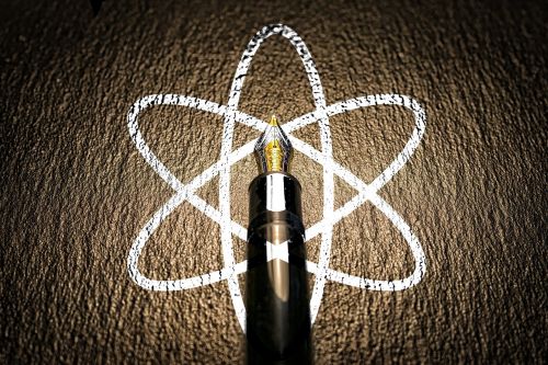 Atominė, Atomas, Rašiklis, Atominis Simbolis